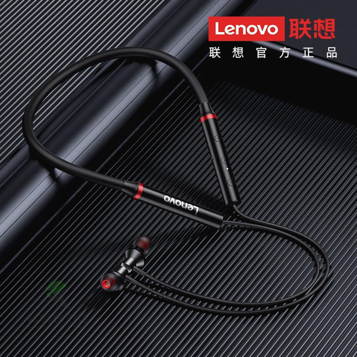 Picture of Lenovo He05X Sports Magnetic Wireless Earphones - Black - Neckband