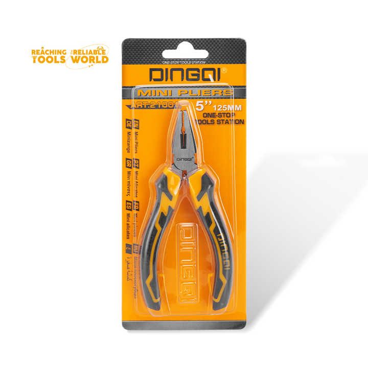 Picture of DINGQI 5 Inch Hand Tools Wire Cutters Cutting Pliers Nipper Anti-Slip Rubber Mini Diagonal Pliers