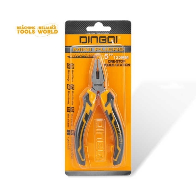 Picture of DINGQI 5 Inch Hand Tools Wire Cutters Cutting Pliers Nipper Anti-Slip Rubber Mini Diagonal Pliers