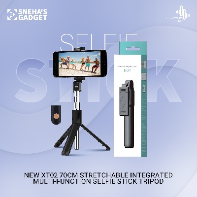Picture of New XT02 70cm Stretchable Integrated Multi-function Selfie Stick Tripod Light Smartphone Support Mobile Phone Stand 360 Degree