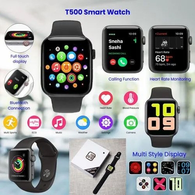 Picture of T500 Bluetooth Call Smart Watch Heart Rate Monitor Iwo 8 Lite for Android Phones, 1.54 inch IPS Display, Fitness Tracker, Multiple Sport Modes, Sleep Monitoring, Message and Call Notifications, IP67 Waterproof