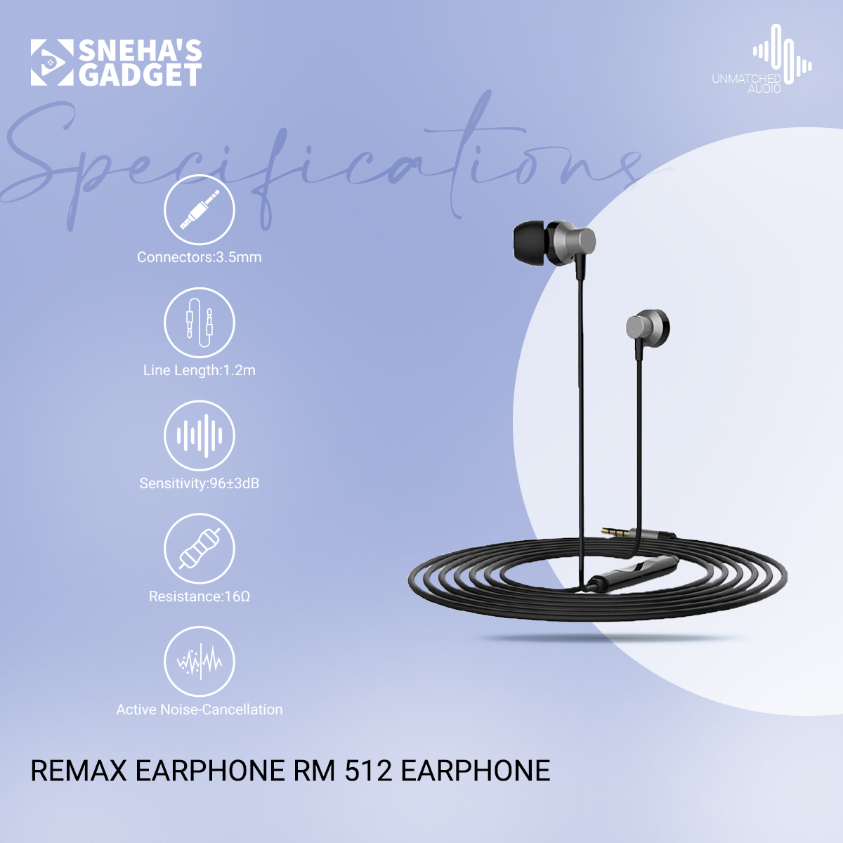 Picture of Remax Earphone Rm 512 Earphone