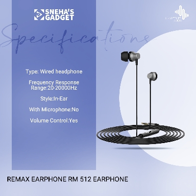 Picture of Remax Earphone Rm 512 Earphone