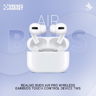 Picture of (Realme) buds air pro Wireless earbuds touch control device tws - Bluetooth Headphone - Bluetooth Headphone