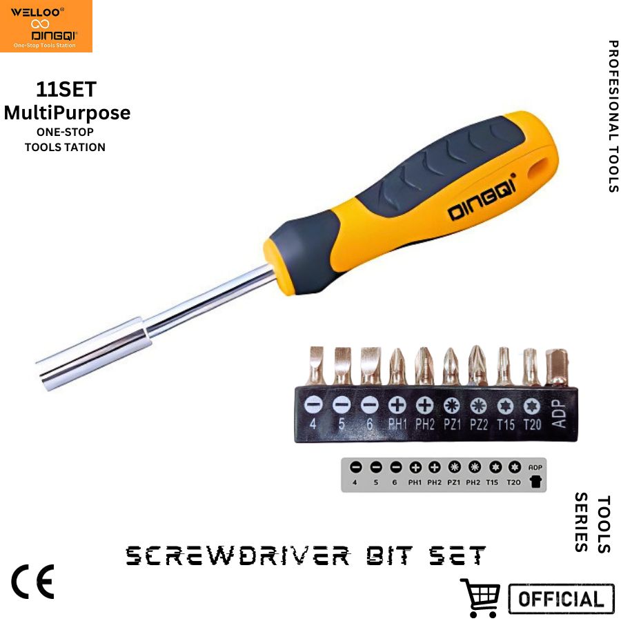 Picture of DINGQI 11 Pcs 25mm Screwdriver Bits Pz2 Profession Screwdriver Bits Set For Multi-purpose