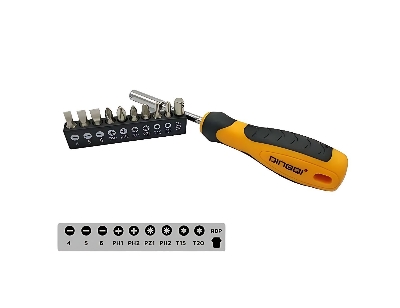 Picture of DINGQI 11 Pcs 25mm Screwdriver Bits Pz2 Profession Screwdriver Bits Set For Multi-purpose