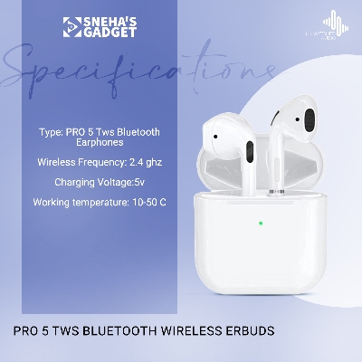 Picture of PRO 5 Tws Bluetooth Earphones Wireless Headset Headphones Stereo Erbuds