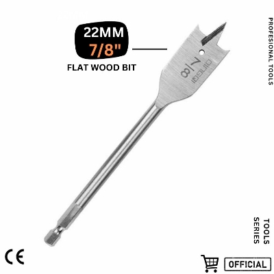 Picture of DINGQI 3pcs Flat Wood Drill Bit Set for Woodworking Carbide Tipped Hole Saw