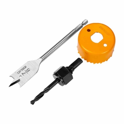 Picture of DINGQI 3pcs Flat Wood Drill Bit Set for Woodworking Carbide Tipped Hole Saw