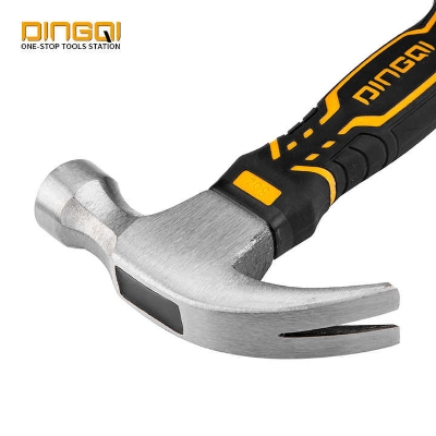 Picture of DINGQI 45 steel 8OZ 250g with TPR PVC handle small claw hammer mini stubby hammer