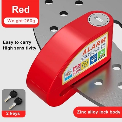 Picture of New Disc Brake Lock Strong Function Bicycle Alarm Disc Brake Lock for Electric Scooter Bike Motorcycle Lock