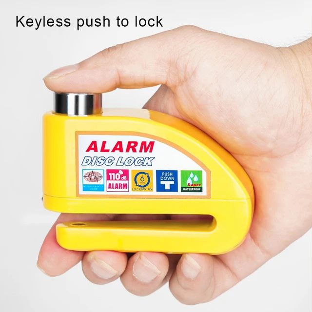 Picture of New Disc Brake Lock Strong Function Bicycle Alarm Disc Brake Lock for Electric Scooter Bike Motorcycle Lock