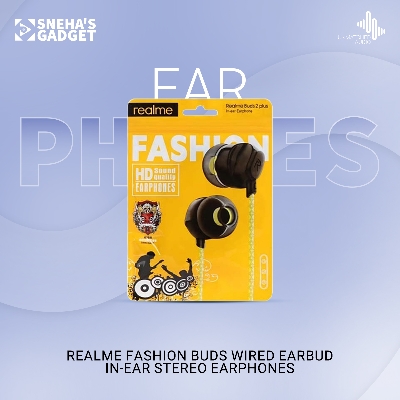 Picture of Realme Fashion buds Wired Earbud In-ear Stereo Earphones for All Smartphone