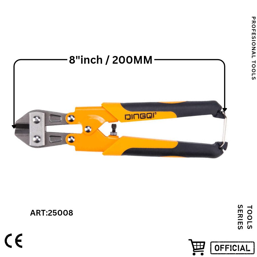 Picture of DINGQI 8"Inch Design Good Quality Hot-sale OEM Accept Mini Bolt Cutter New Combination Custom Fashion 8inch Soft Grip Plastic Steel