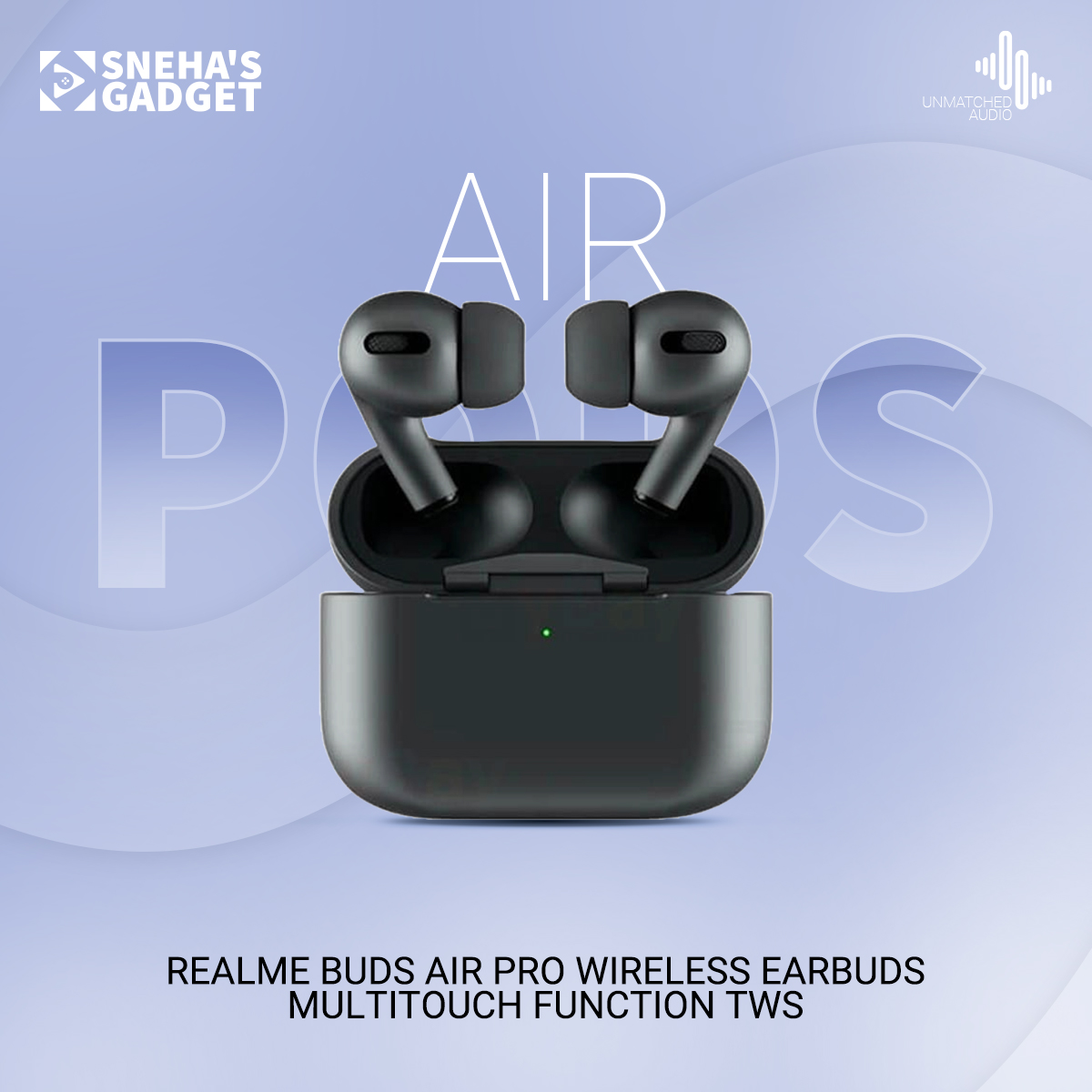 Picture of (Realme) Buds Air Pro Wireless Earbuds Multitouch Function TWS Wireless Mini Air Buds Bluetooth 5.0 Earphones