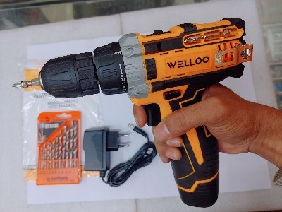 Picture of WELLOO 12v Professional LI-LON Cordless Drill & Screwgun with Hss Bit Set Free for Multipurpose Usage CLD50212.1