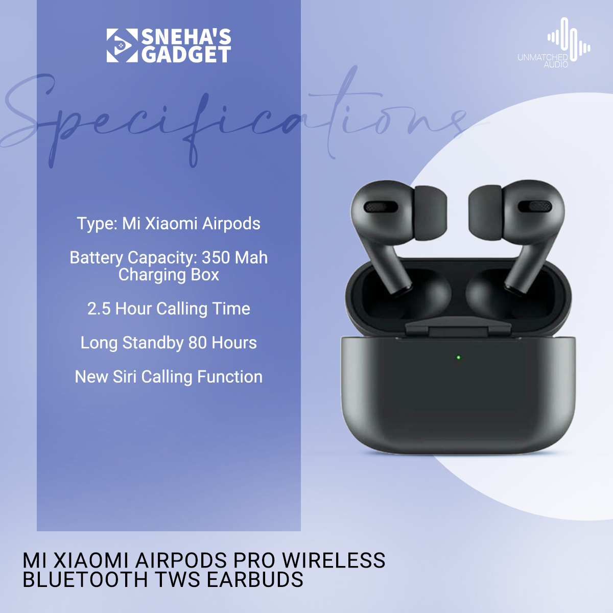 Picture of Xiaomi AirPods Pro Wireless Bluetooth TWS Earbuds Touch Control Noise Reduction