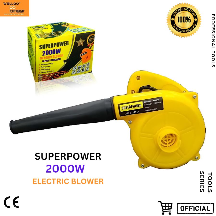 Picture of SuperPower Air Blower 2000W RPM 13000, Blow at 2.3M/Min with Variable Speed Control Vacuum/Dust Collector/Pc Cleaner/Electric (Standard Size, Colour As per availability