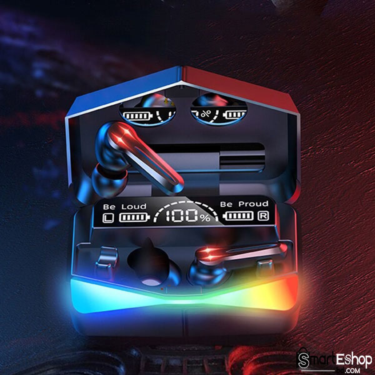 Picture of M28 TWS Bluetooth 5.1 Gaming Headset Dual Mode Wireless Earphones Sports Stereo Sound Low Latency LED Digital Display Smart Touch Earphone