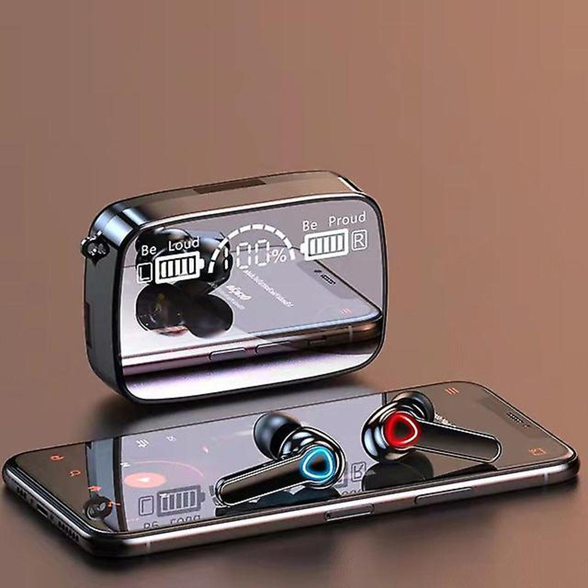 Picture of M19 Earbuds TWS Touch Control Wireless Bluetooth 5.1 Headphones With Microphone With flashlight