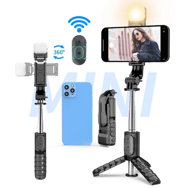 Picture of sneha Xt 02 Selfie Stick Bluetooth Selfie Stick Tripod For Phone 3 In 1 Wireless Monopod For Smartphone Mobile Foldable Handheld