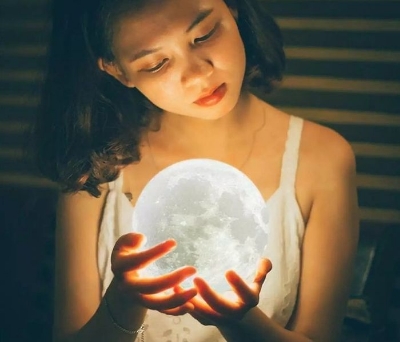 Picture of 3d মুন ল্যাম্প 16 রঙের রিমোট এবং টাচ-15 cm-টেবিল ল্যাম্প-টেবিল ল্যাম্প