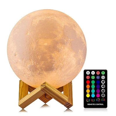 Picture of 3d মুন ল্যাম্প 16 রঙের রিমোট এবং টাচ-15 cm-টেবিল ল্যাম্প-টেবিল ল্যাম্প