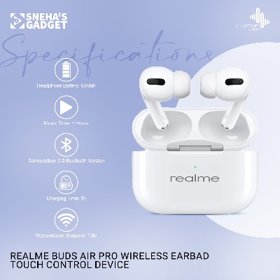 Picture of Exceptional elegant -Top-Tier - Realme Bads Air Pro Wireless earbad Touch Control Device - Exceptional Quality