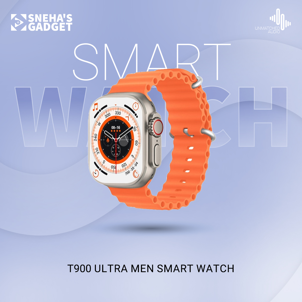 Picture of T900 Ultra Men Smart Watch 2.09" HD Screen Bluetooth Calling Pedometer Heart Rate Blood Pressure Sleep Sports Watch for iPhone & Andriod Phone.
