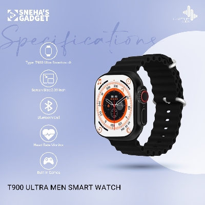 Picture of T900 Ultra Men Smart Watch 2.09" HD Screen Bluetooth Calling Pedometer Heart Rate Blood Pressure Sleep Sports Watch for iPhone & Andriod Phone.