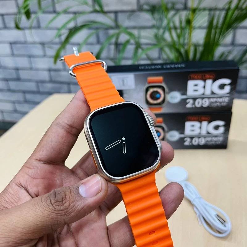 Picture of T900 Ultra Men Smart Watch 2.09" HD Screen Bluetooth Calling Pedometer Heart Rate Blood Pressure Sleep Sports Watch for iPhone & Andriod Phone.