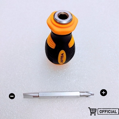 Picture of [111Tk Deal] WELLOO 2in1 Multipurpose Usage Mini Slotted Screwdriver Set Cr-V Phillips, Plus and Flat Head🔥