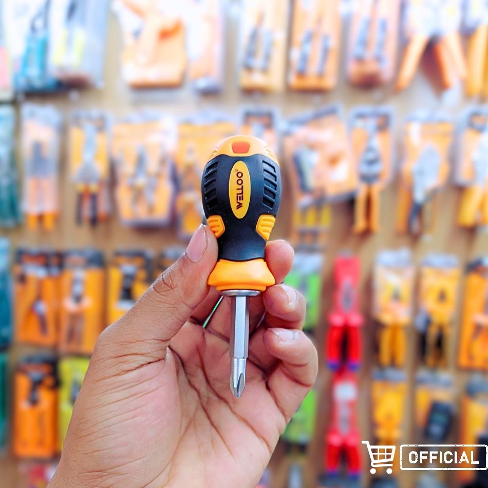 Picture of [111Tk Deal] WELLOO 2in1 Multipurpose Usage Mini Slotted Screwdriver Set Cr-V Phillips, Plus and Flat Head🔥