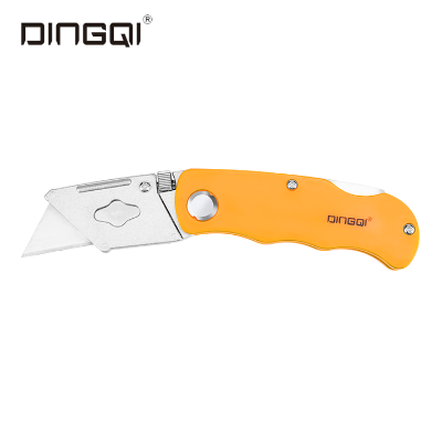 Picture of Dingqi 5 Pcs Professional Plastic Handle Yellow Small Sharp Foldable Utility Knife (63104)