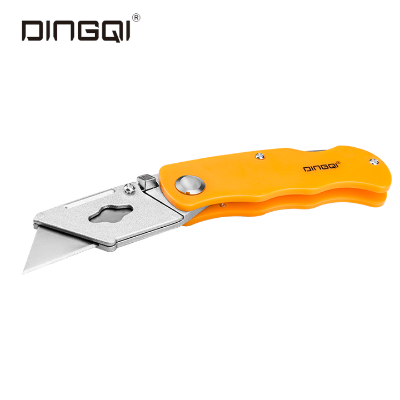 Picture of Dingqi 5 Pcs Professional Plastic Handle Yellow Small Sharp Foldable Utility Knife (63104)