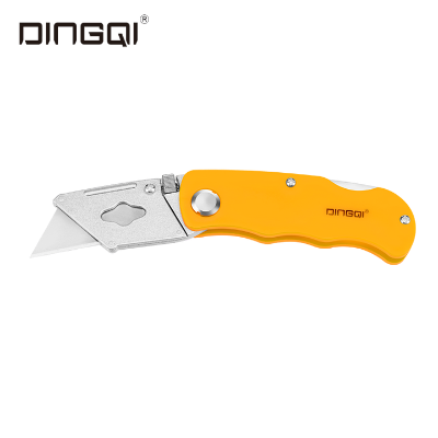 Picture of Dingqi 5 Pcs Professional Plastic Handle Yellow Small Sharp Foldable Utility Knife (63104)