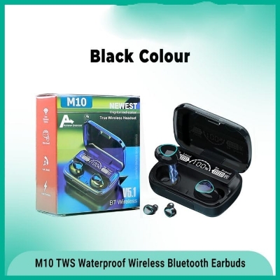 Picture of M10 TWS Earphone 9D Stereo LED Digital Display Touch Digital Noise Reduction Technology - Black