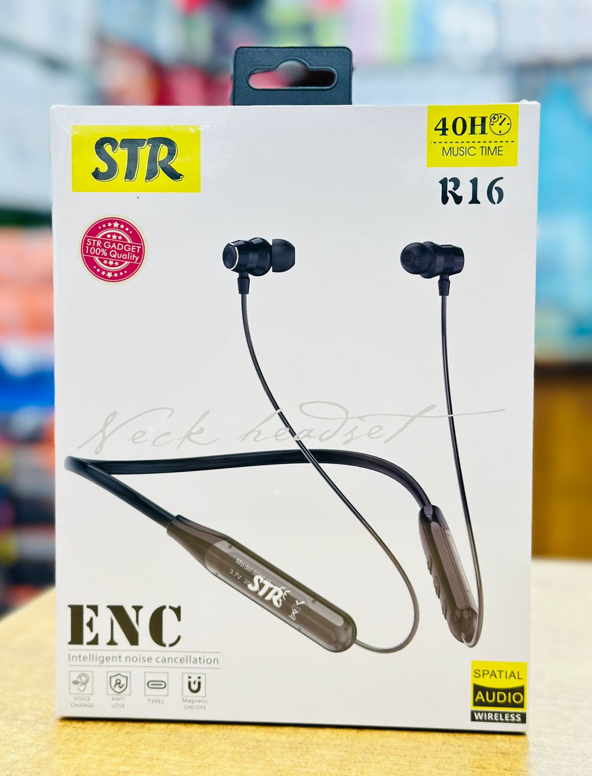 Picture of STR R16 Neckband Wireless Headset – Bluetooth 5.0, Long Battery Life & Sweat-Proof Design