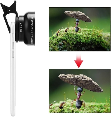 Picture of Universal Mobile Clip-on Lens With 3-in-1 Effect (Fish-eye, Wide-Angle, Macro)