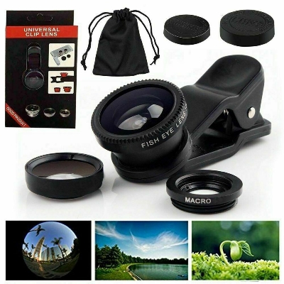Picture of Universal Mobile Clip-on Lens With 3-in-1 Effect (Fish-eye, Wide-Angle, Macro)