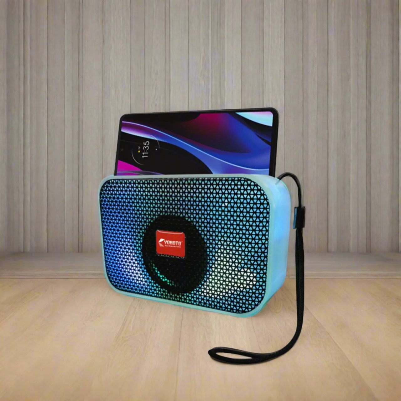 Picture of A011 stand Bluetooth speaker Wireless portable subwoofer card flash light smart small speaker