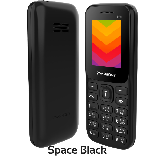 Picture of Symphony A20 Feature Phone with Dual SIM Slot and 1000 Phonebook, Multicolor (Best Price) 
