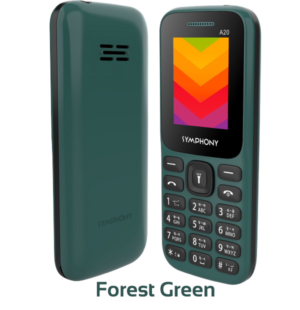 Picture of Symphony A20 Feature Phone with Dual SIM Slot and 1000 Phonebook, Multicolor (Best Price) 