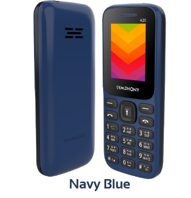 Picture of Symphony A20 Feature Phone with Dual SIM Slot and 1000 Phonebook, Multicolor (Best Price) 