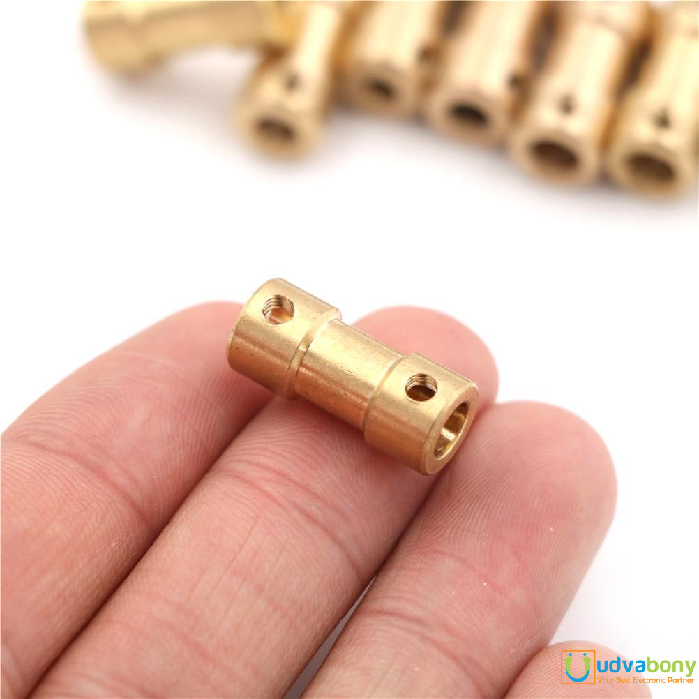 Picture of 5-5mm COPPER Coupler 5mm To 5mm Universal Motor Shaft Joint Coupling Coper Connector For Boat Electric Toy Car 775 DC Motor DIY Tools Sets