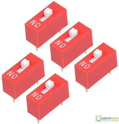 Picture of 3Pcs- DIP Switch 1 Pin DIP Switch 1 Position 2.54mm Pitch Horizontal DIP Switch One Single Positions Piano Type DIP Slide Switches