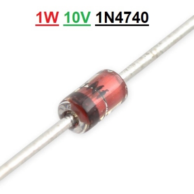 Picture of 10Pcs- 10V Zener Diode 1W 10V 1N4740 Voltage Regulator Zener Diodes DO-41 DIP 2 Pin Leads 10V Diodes