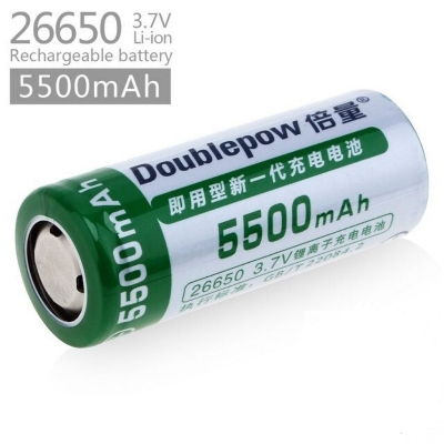 Picture of 26650 Rechargeable Battery DP-5500mAh 26650 3.7V Rechargeable Battery 26650 Rechargeable Lithium Battery Flat Head Battery For Solar Light Flash Light