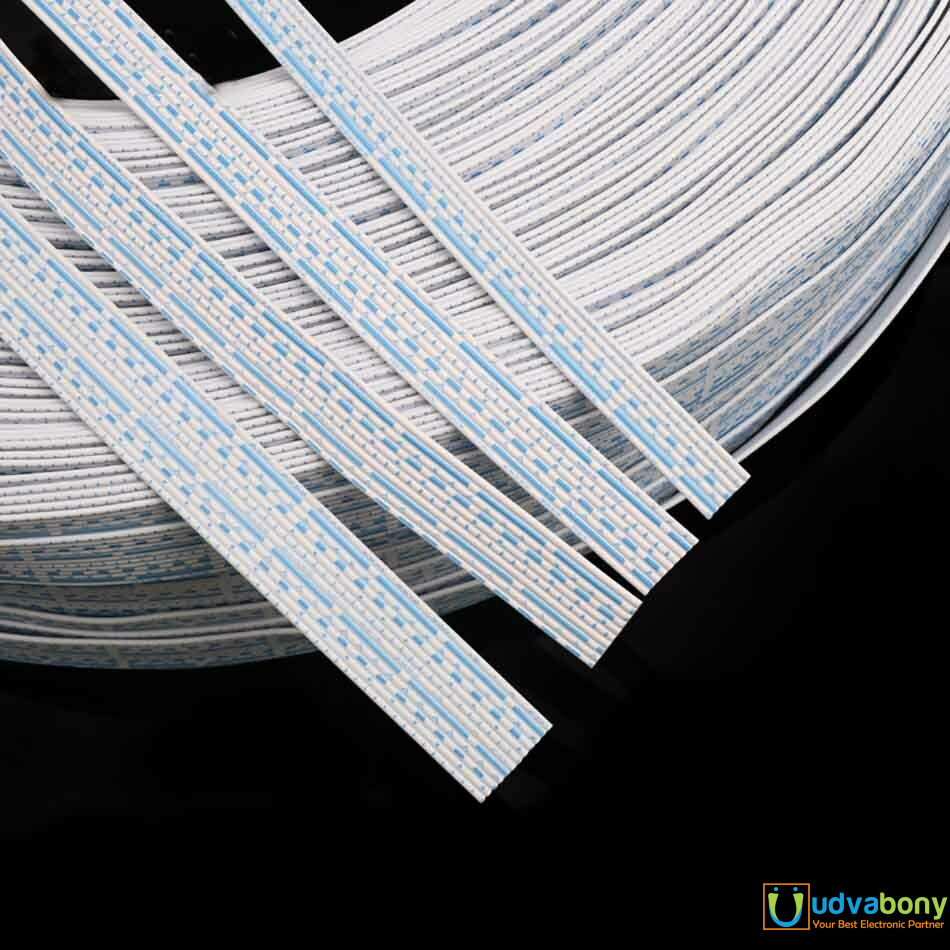 1Ft 10 Wire Ribbon Cable White Flat Flexible Jumper Wire DIY