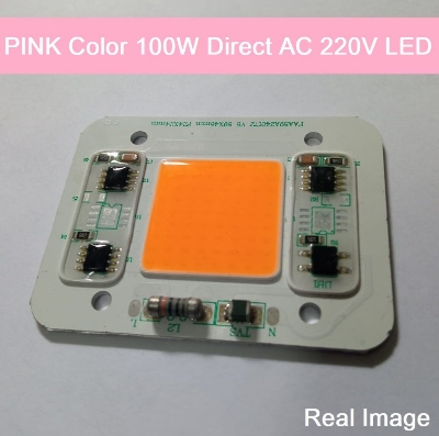 100W Pink COB LED Light AC 220V Driverless Super Bright DIY